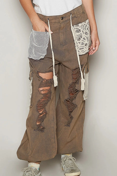 POL Crochet Jogger Pants