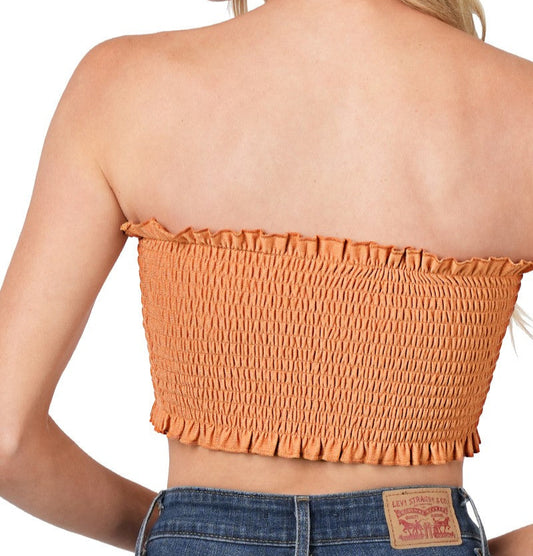 Smocked Tie Tube Top