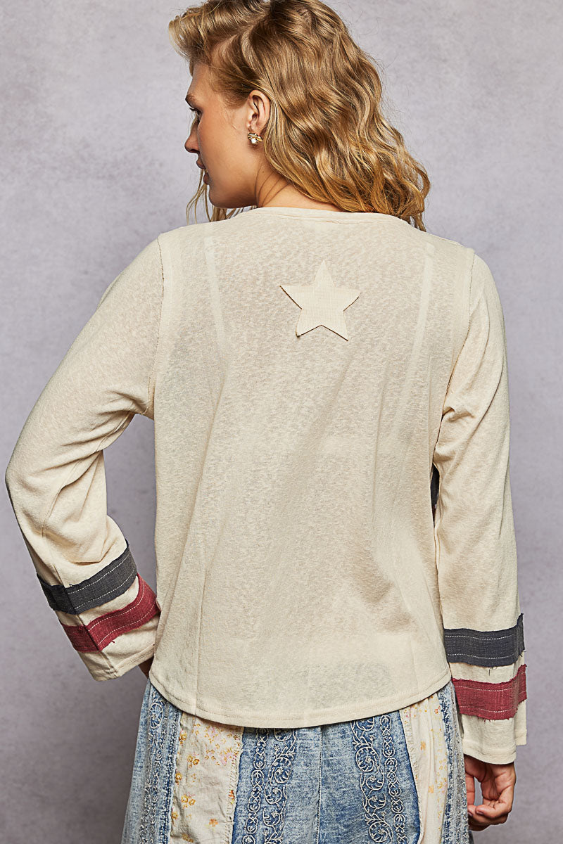 Vintage American Flag Long Sleeve