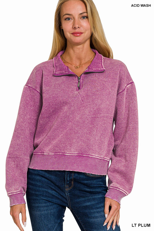 Pretty Plum Half Zip