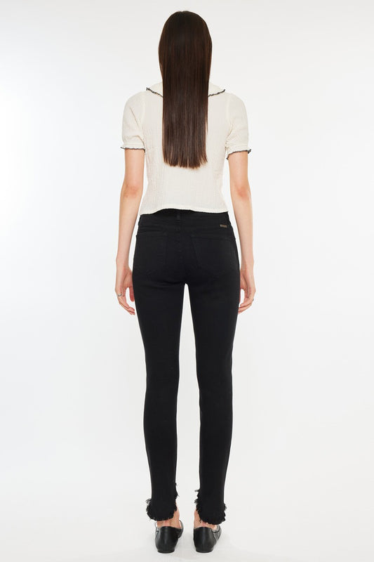 Kan Can Frayed Hem Skinny Jeans