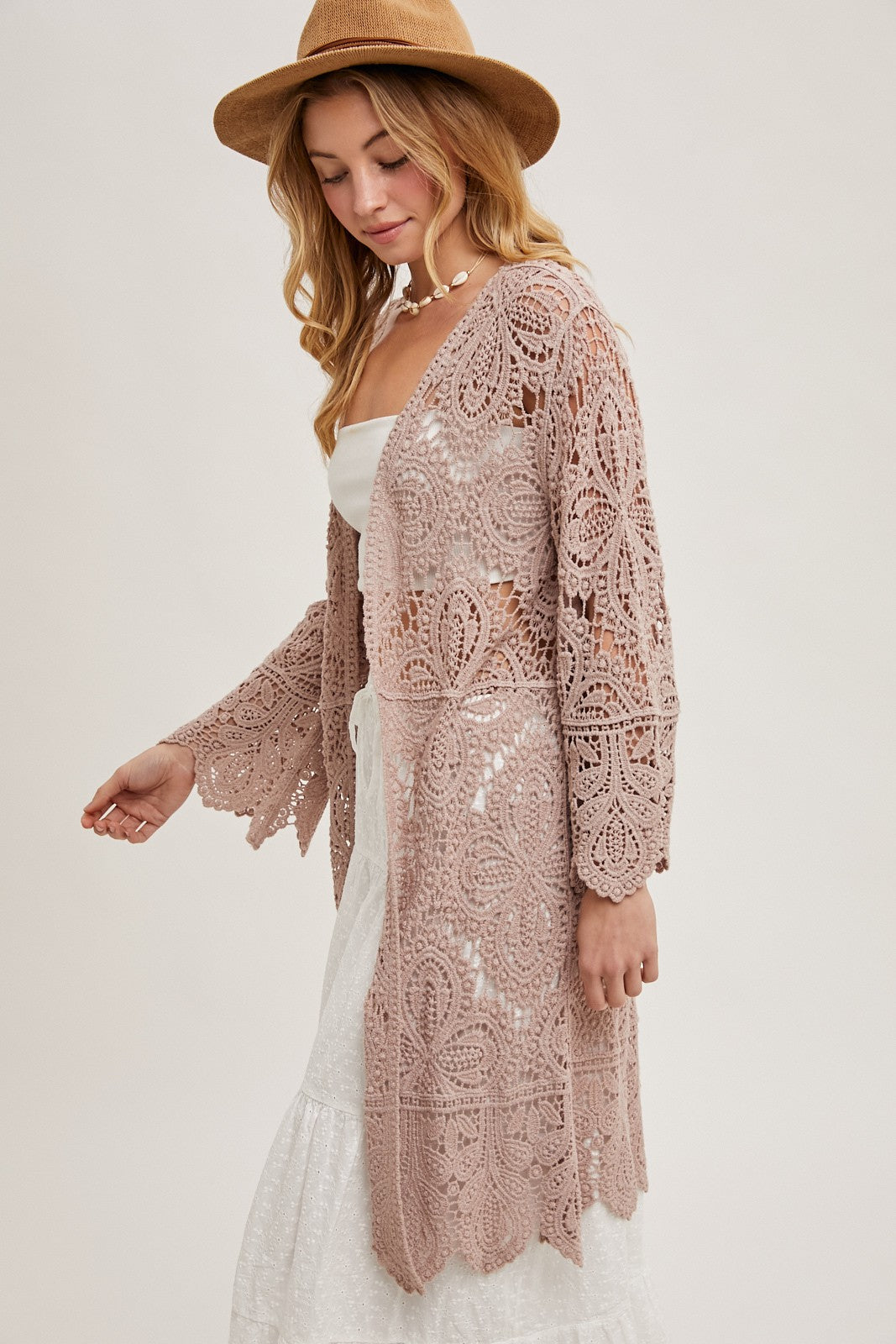 Latte Crochet Cardigan