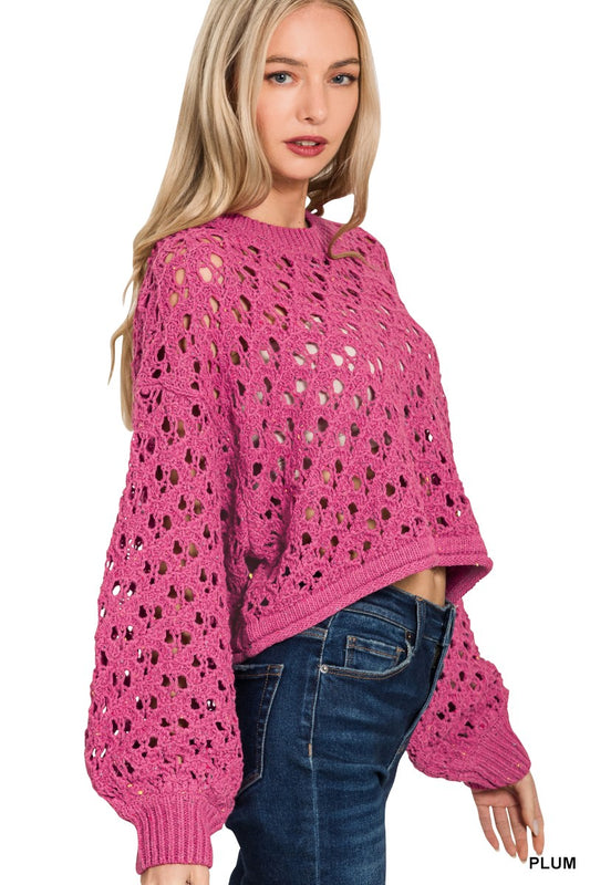 Cropped Knit Sweate
