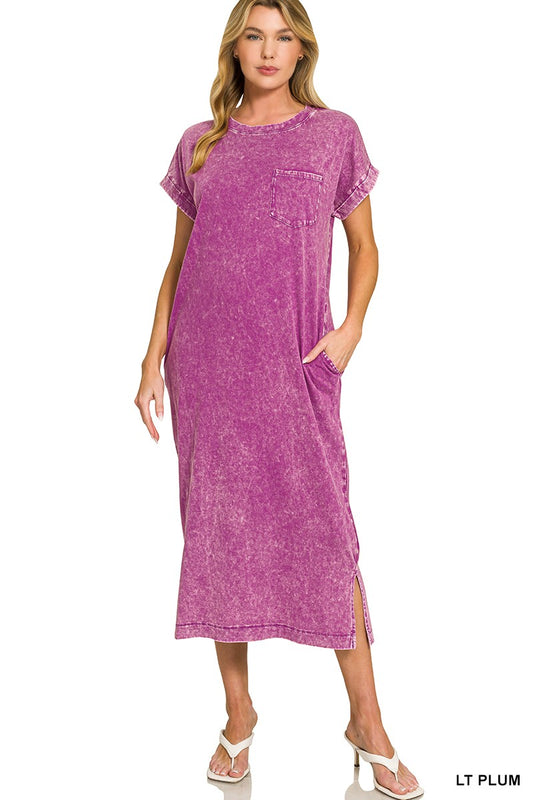 Paris Plum T Shirt Dress