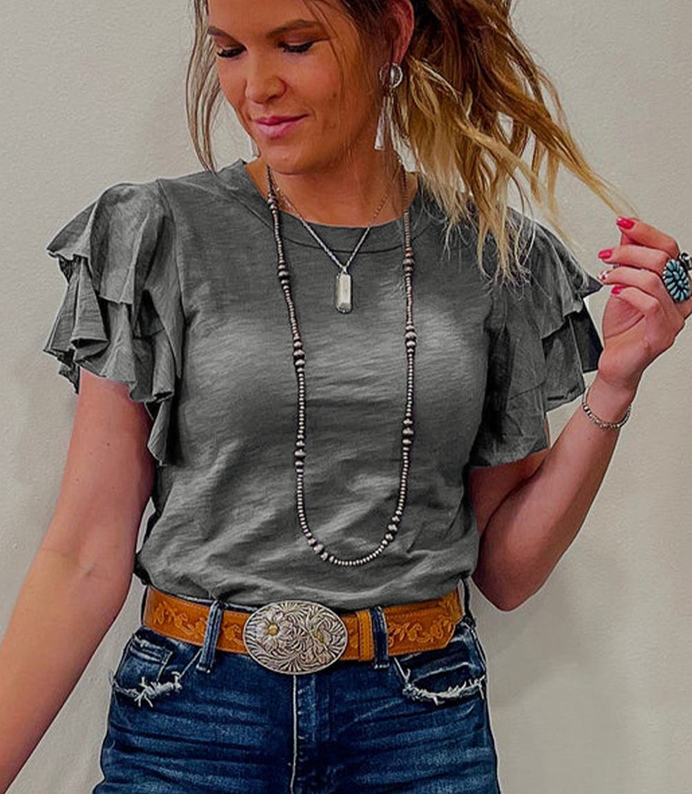 Carbon Flutter Top