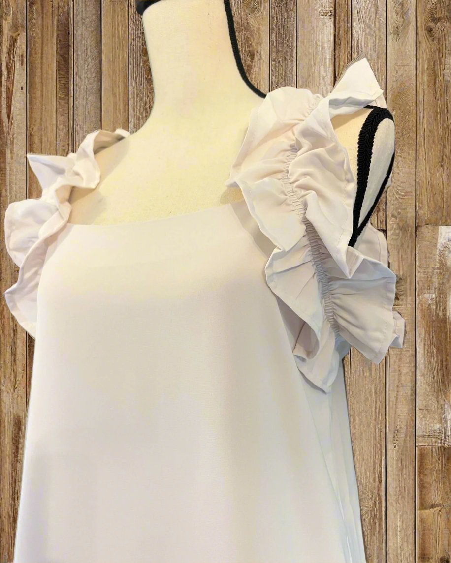 Ruffle Trim Top