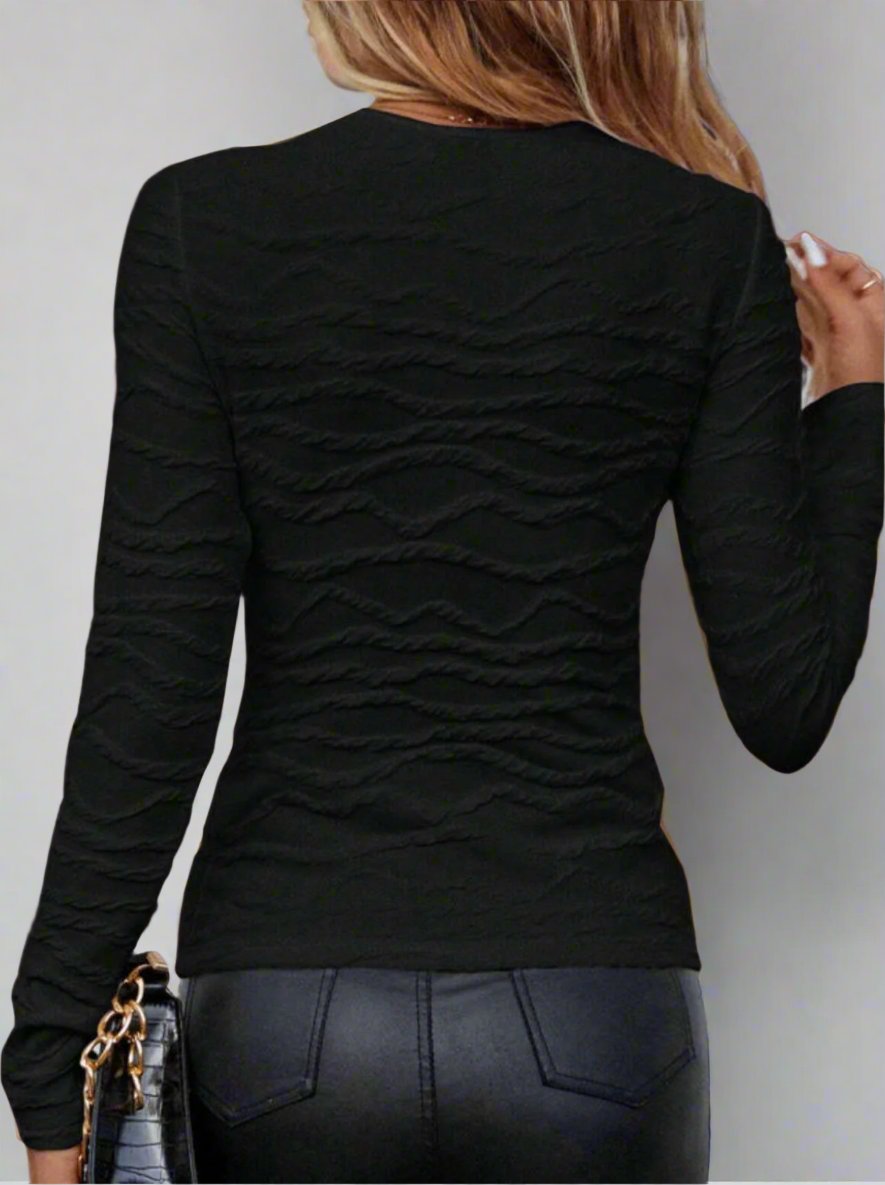 Wavy Slim Fit Long Sleeve