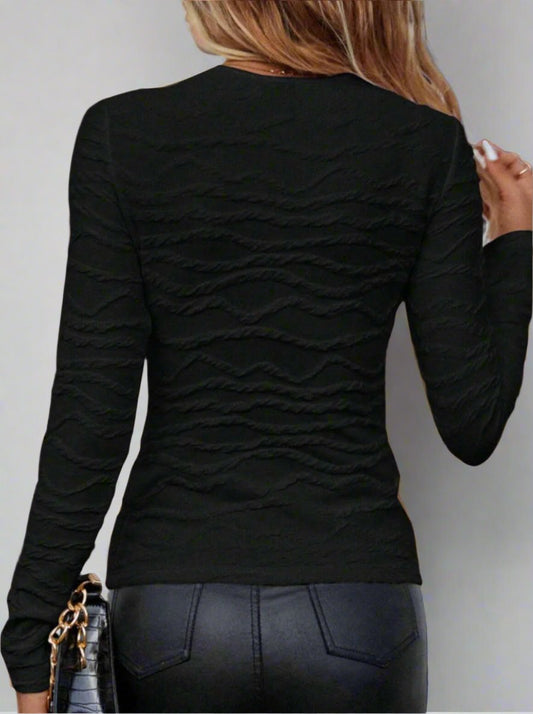 Wavy Slim Fit Long Sleeve