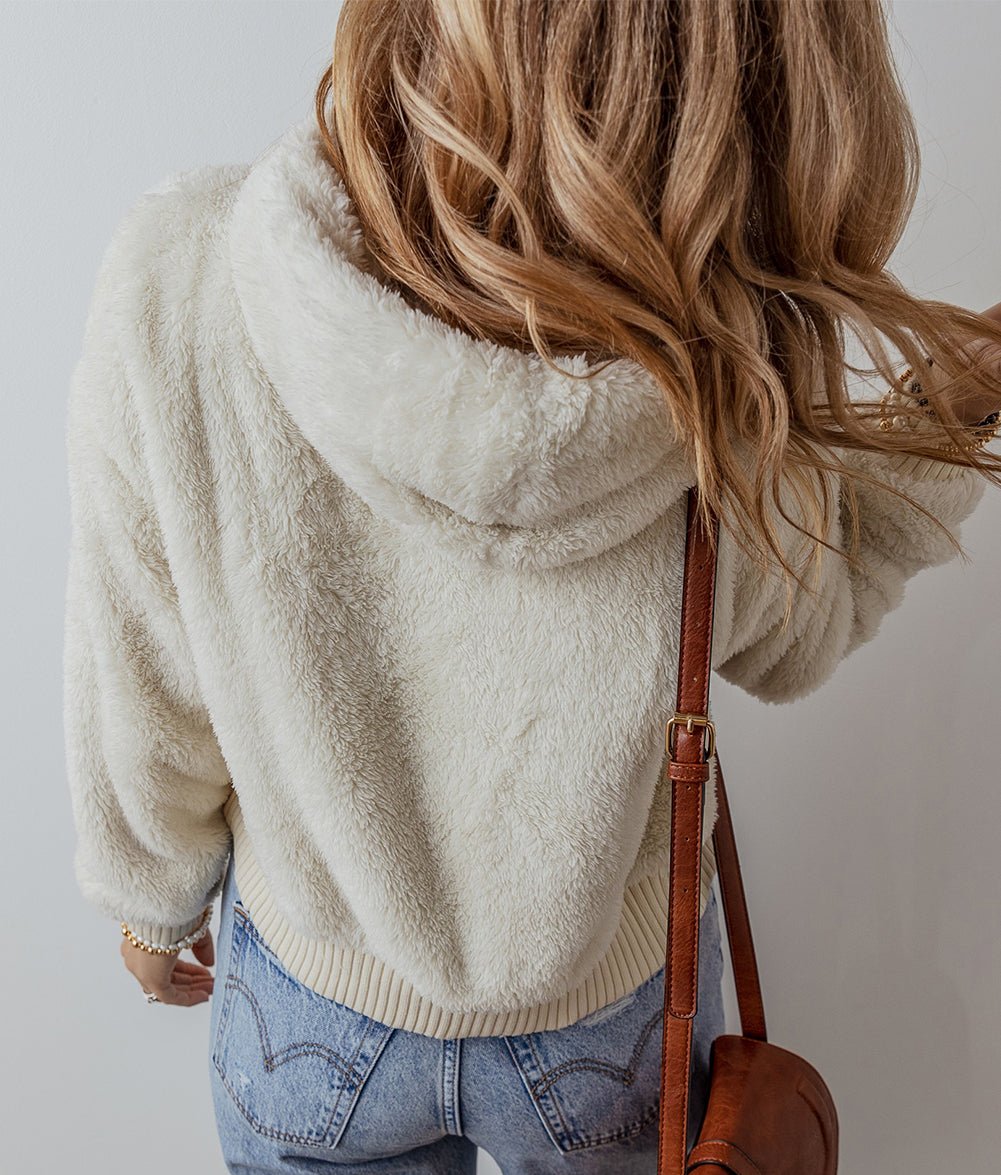 White Plush Hoodie