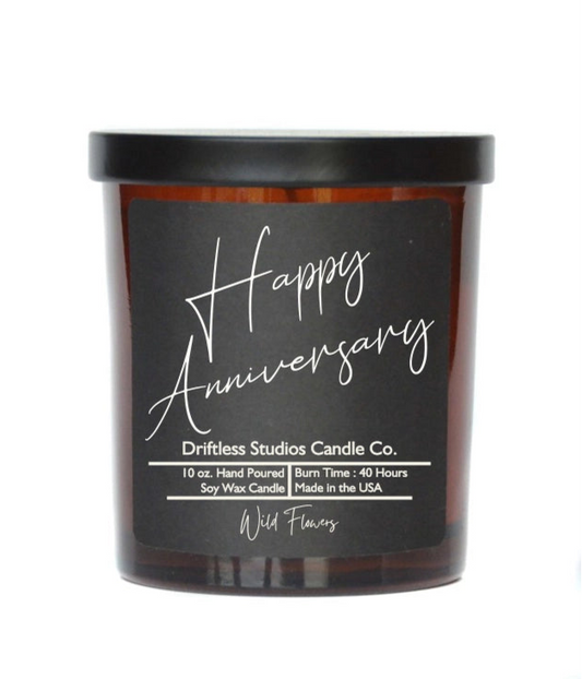 "Happy Anniversary" Candle *FRESH COFFEE