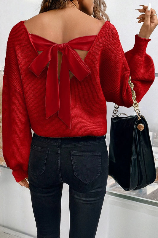 Robin Red Bow Sweater