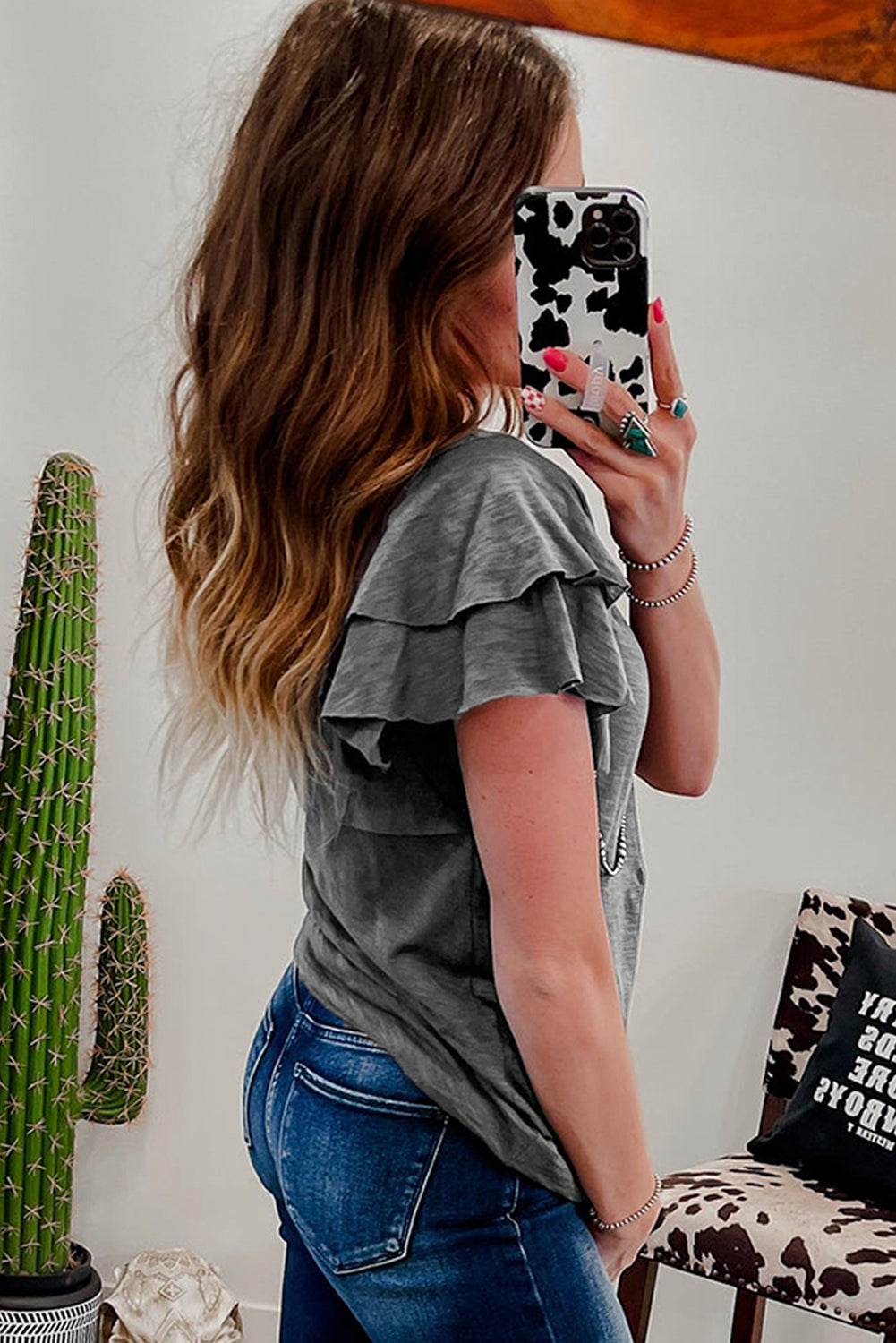 Carbon Flutter Top