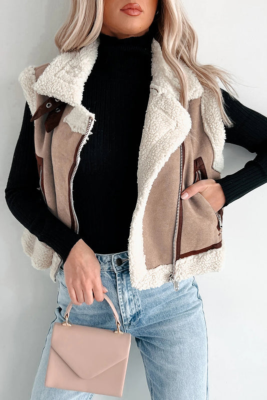 Khaki Suede Vest