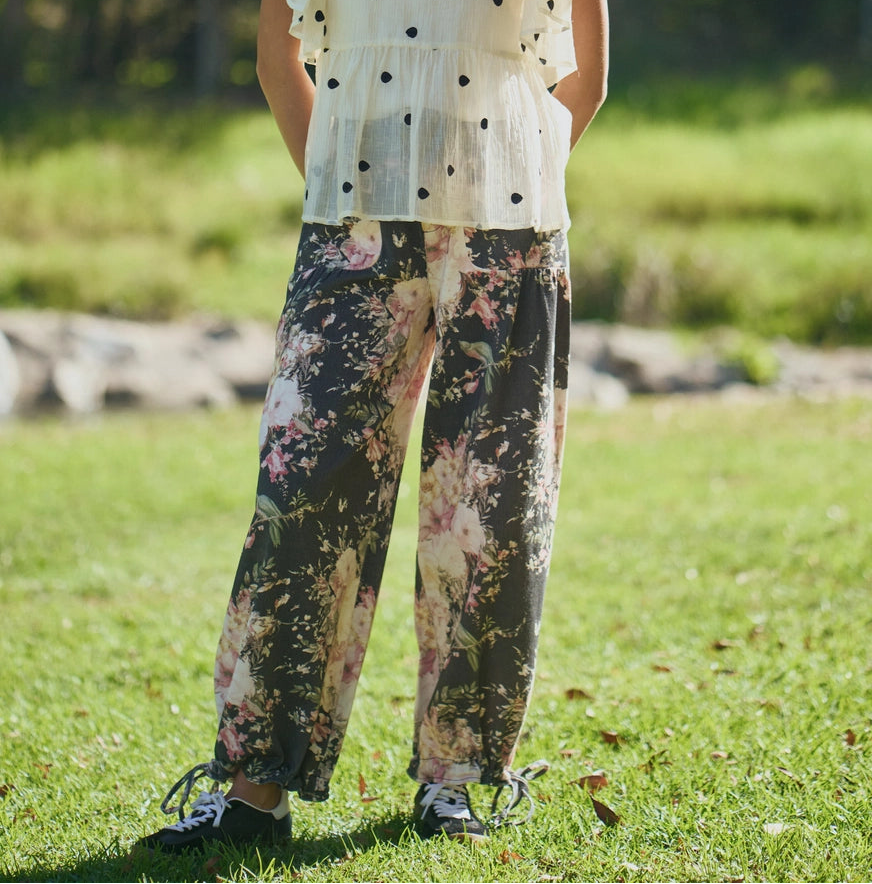 Vintage Floral Pants - PLUS