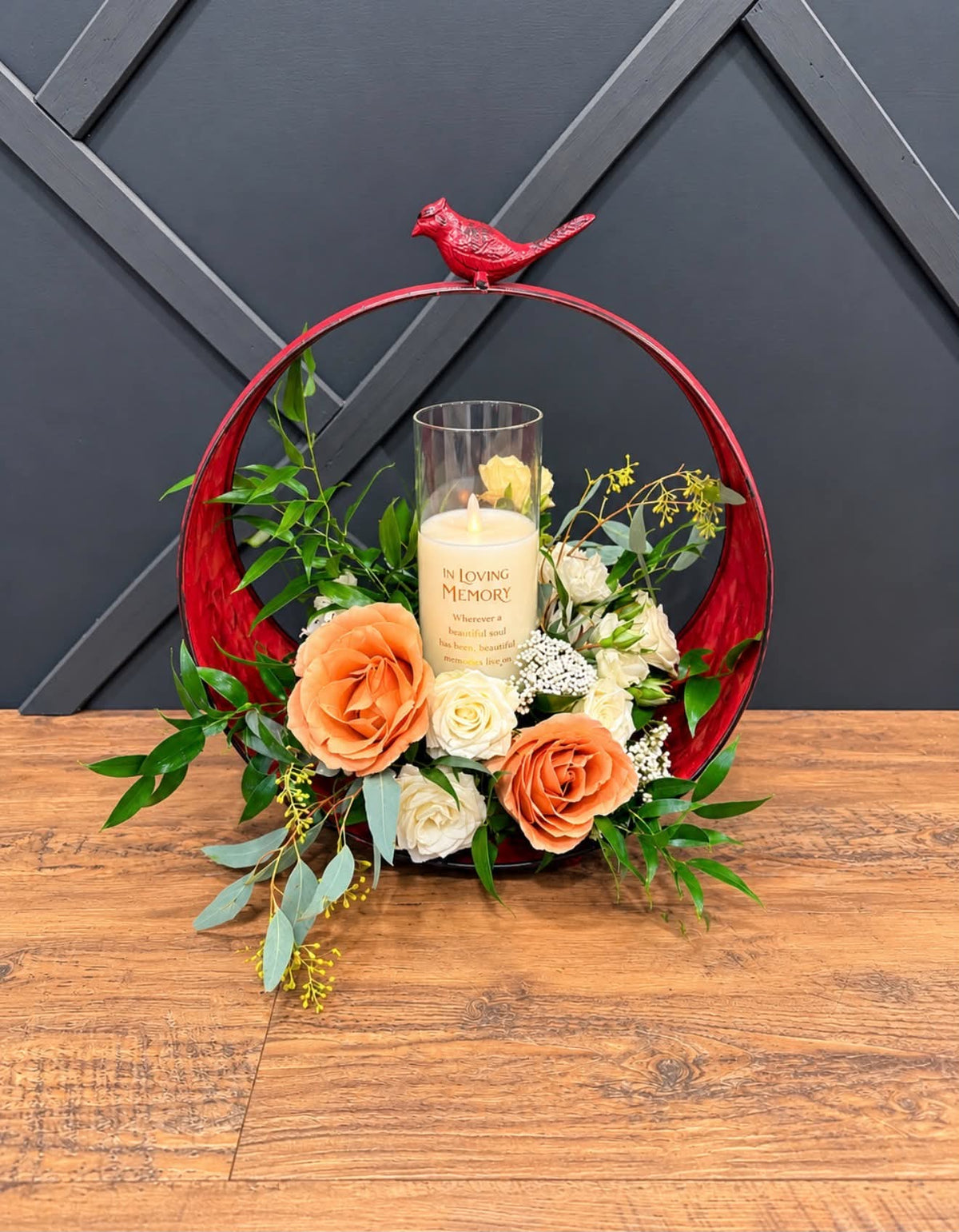 Cardinal's Comfort Sympathy with Candle