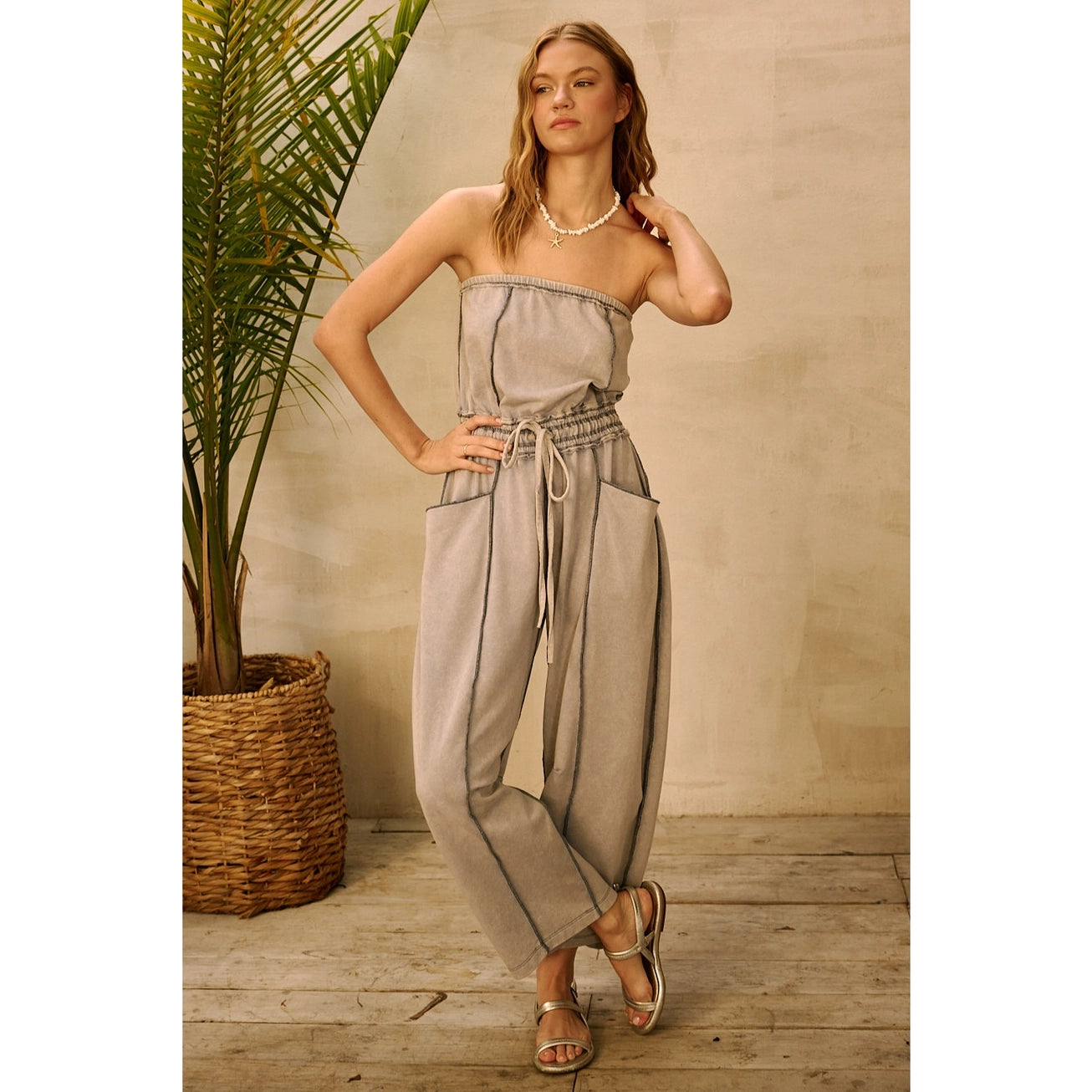 Stitch Barrel Jumpsuit