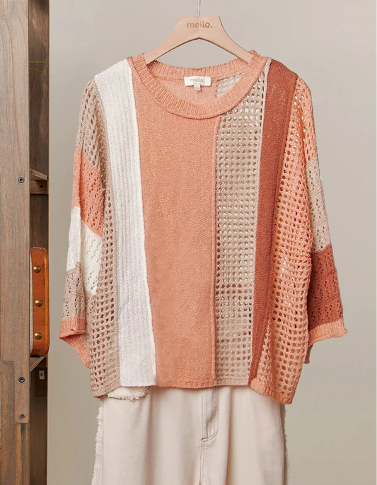 Coral Knit Top