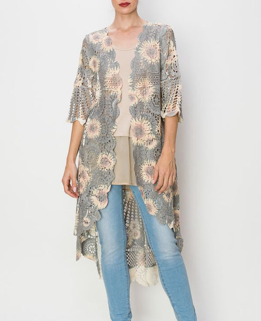 Sunflower Crochet Cardigan