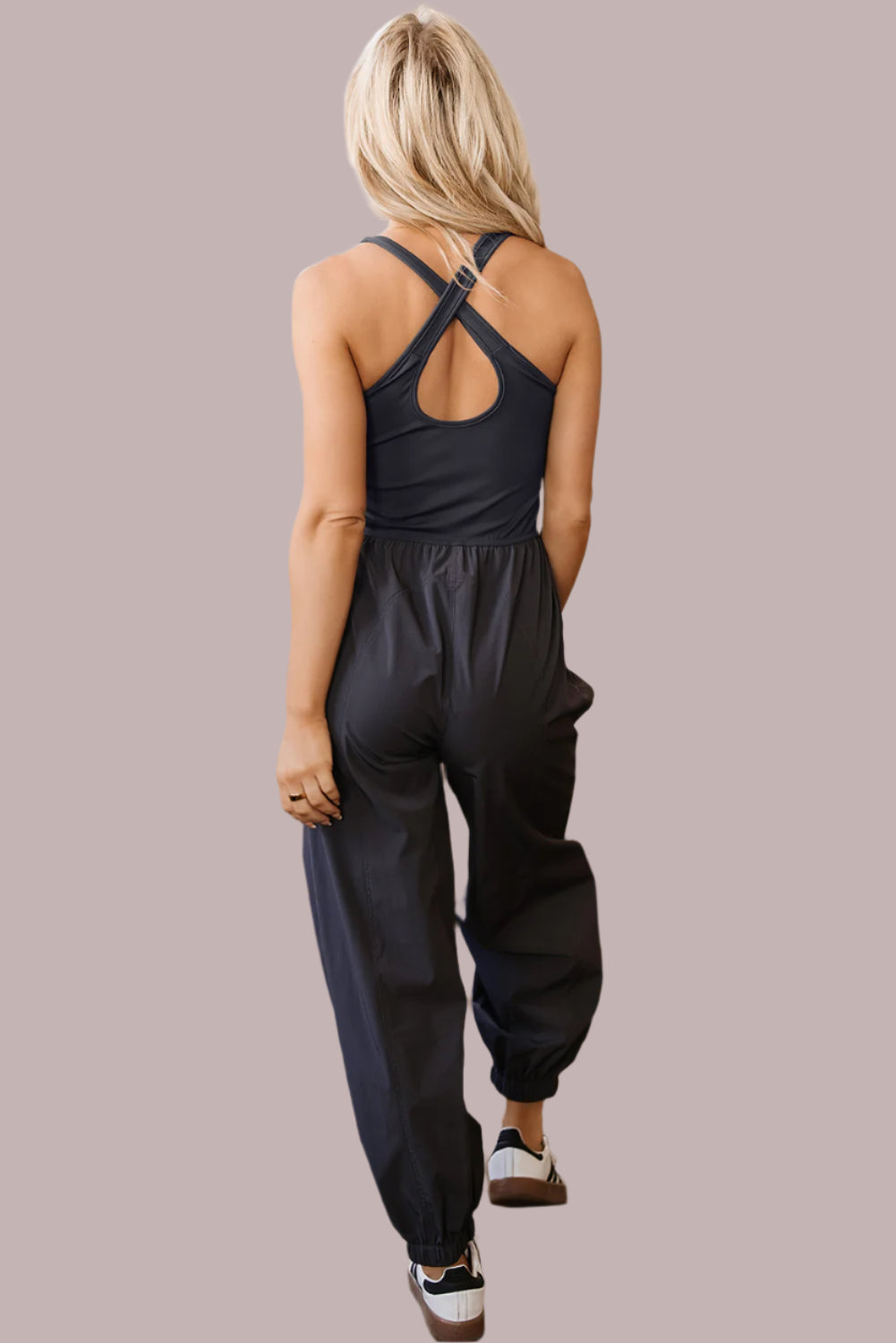Hollow Out Jogger Jumpsuit