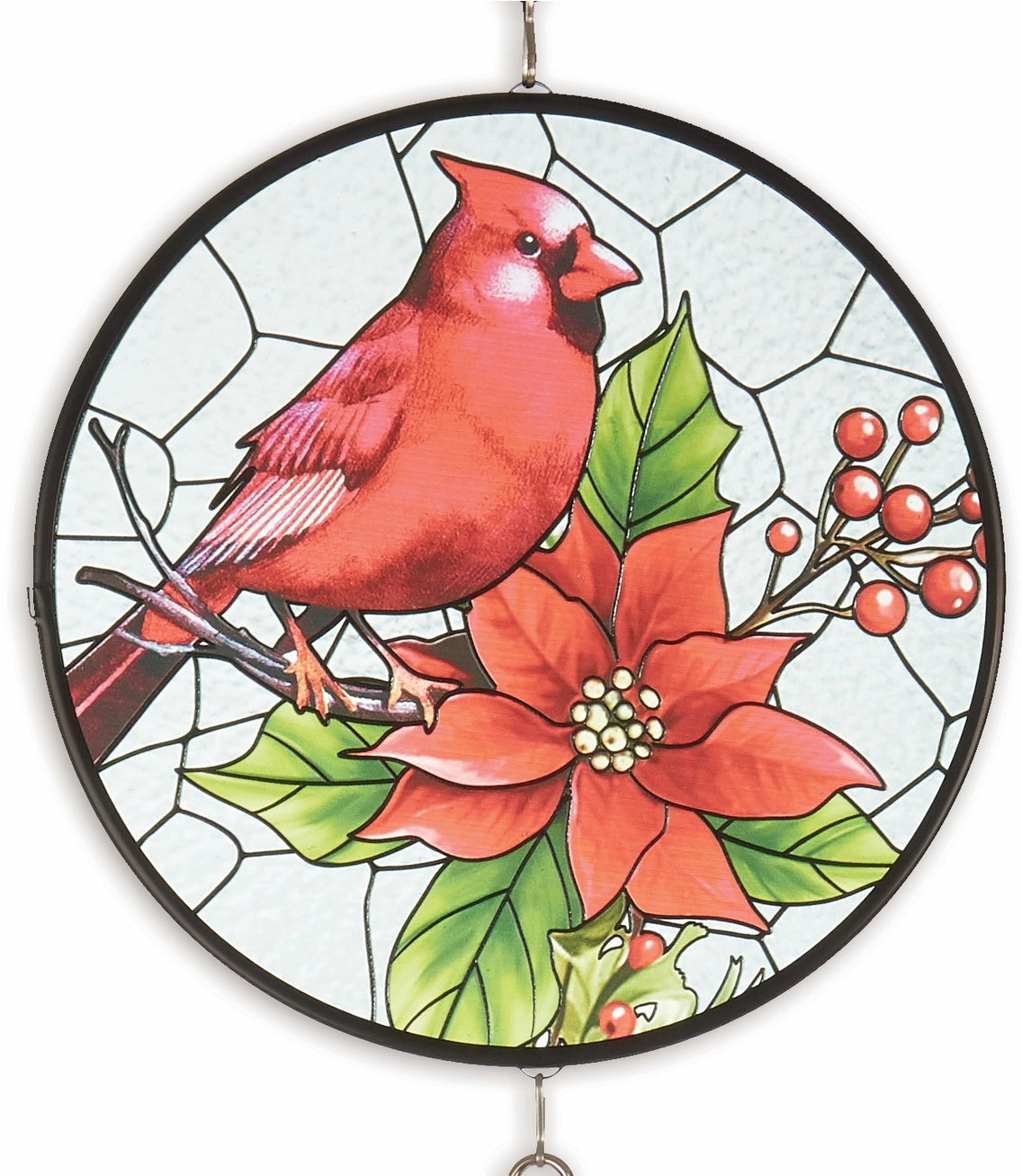 Cardinal Stain Glass Sympathy Chime
