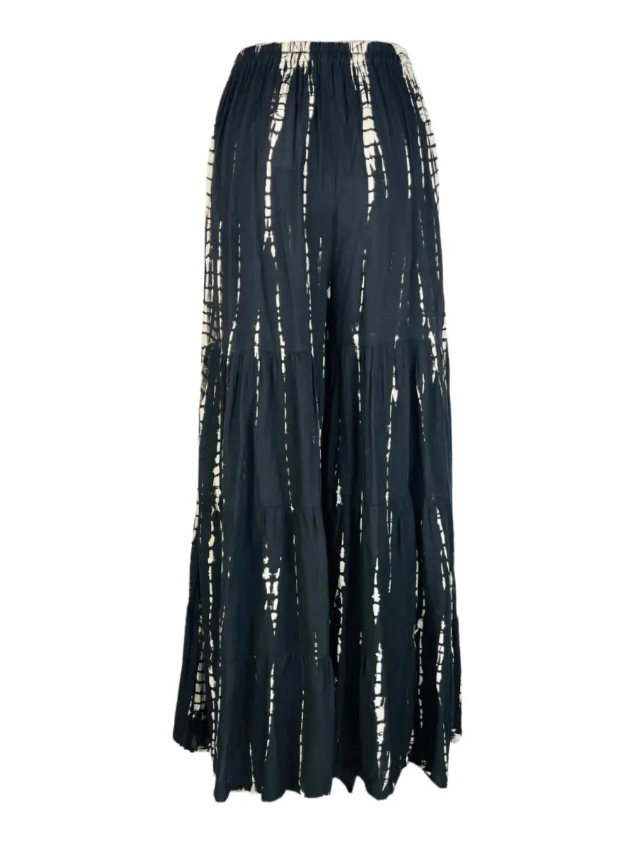 Tie-Dye Tiered Boho Palazzo Pants