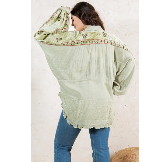 Bohemian Stonewashed Top - Plus