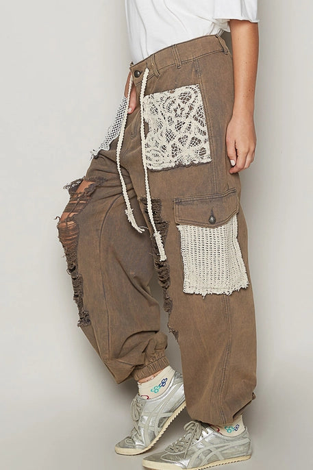 POL Crochet Jogger Pants