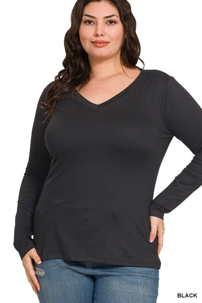 Plus Brushed Microfiber Long Sleeve