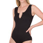 Split Neck Bodysuit