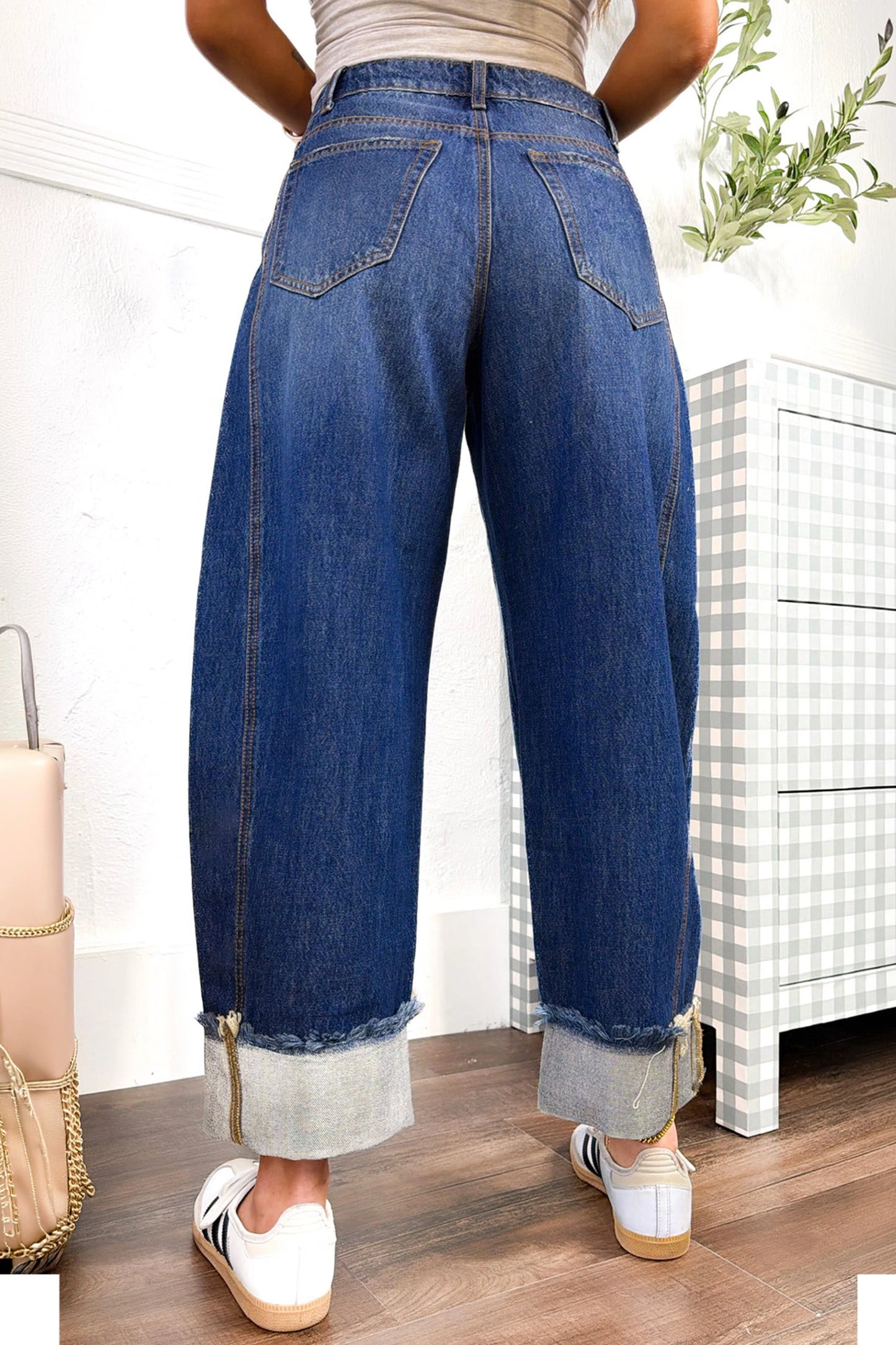 Sail Blue Barrel Jeans