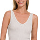 Ribbed V Neck Tank - 3 Colors