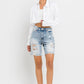 Victoria Distressed Bermuda Shorts