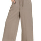 Crepe Cropped Pants