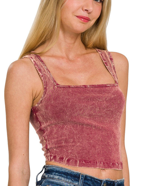 Crinkle Cropped Cami Tank