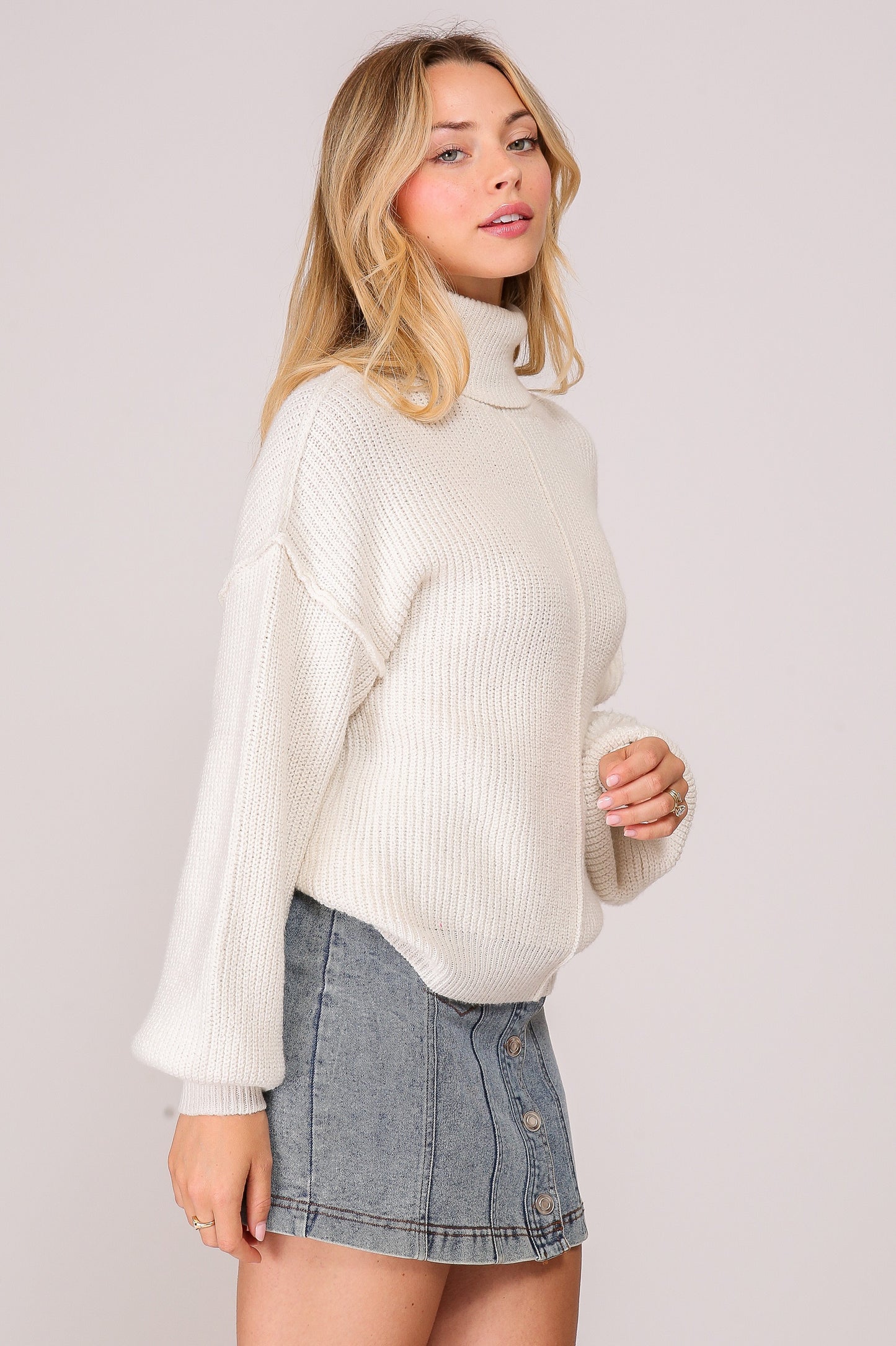 Heart Turtle Neck Sweater