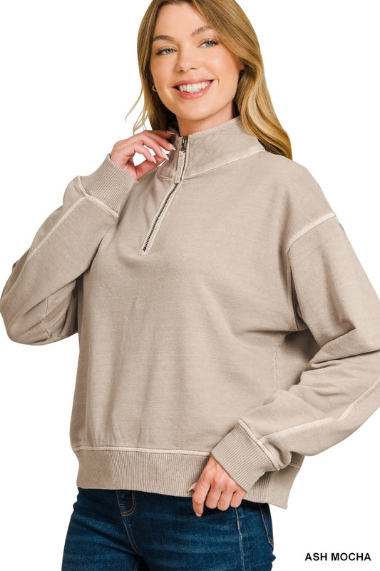Ash Mocha Half Zip