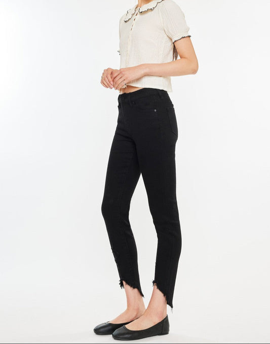 Kan Can Frayed Hem Skinny Jeans