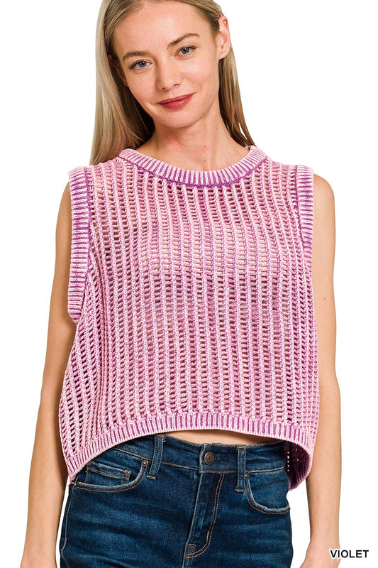 Fishnet Sweater Vest