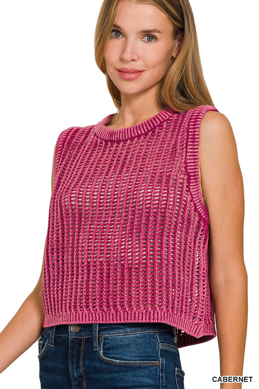 Fishnet Sweater Vest