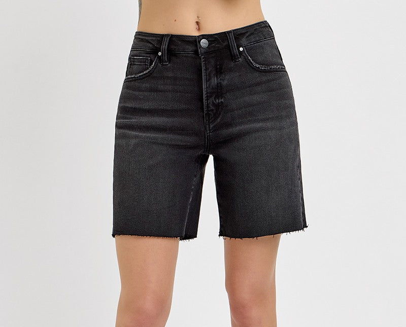 Ballie Black Mid Length Shorts
