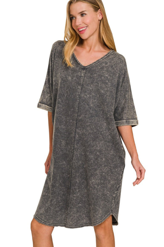 French Terry T Shirt Dress
