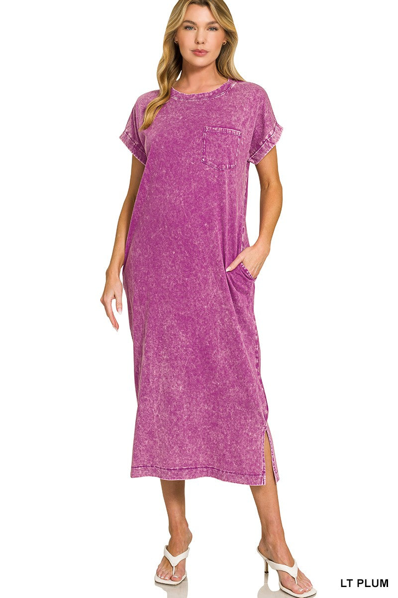 Paris Plum T Shirt Dress