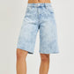Floral Print Slouch Bermuda Shorts