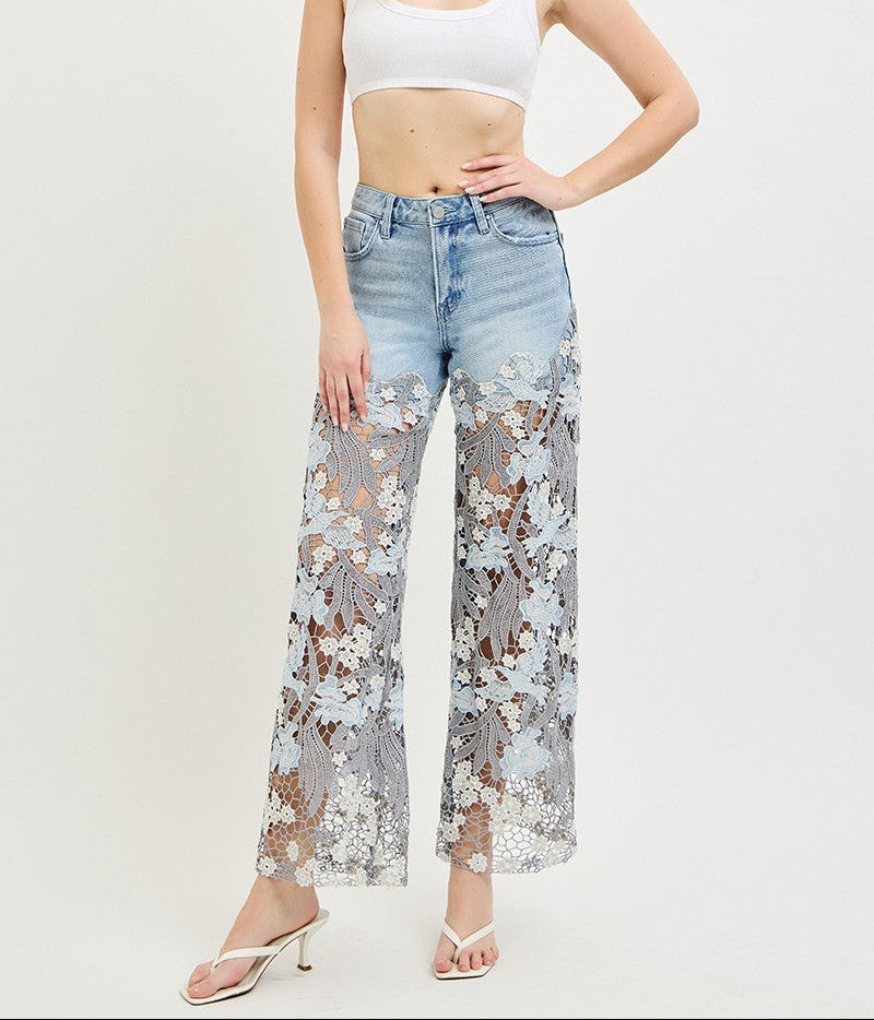 Lou Lace Up Jeans