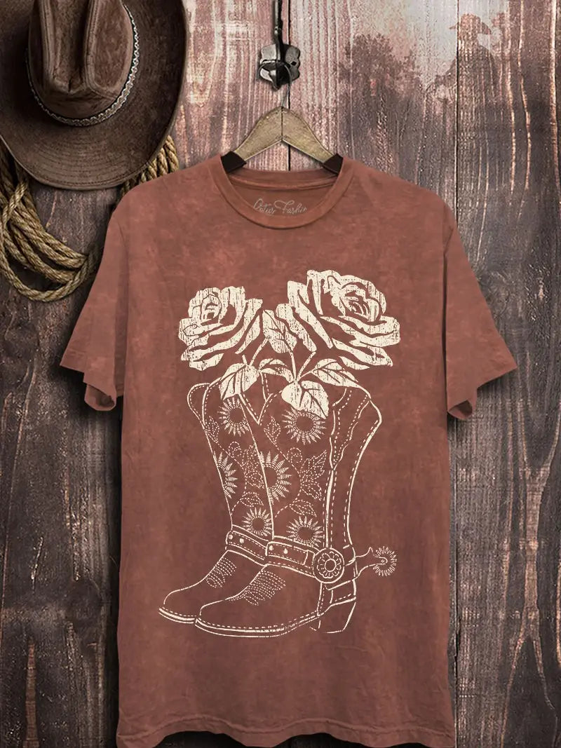 Boots & Roses T Shirt