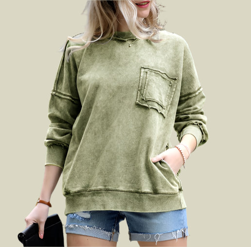 French Terry Pullover w/ Side Pocket
