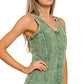 Zenana Crinkle French Terry Tank