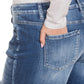 Mid Rise Denim Shorts
