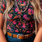 Fun Floral Mesh Top
