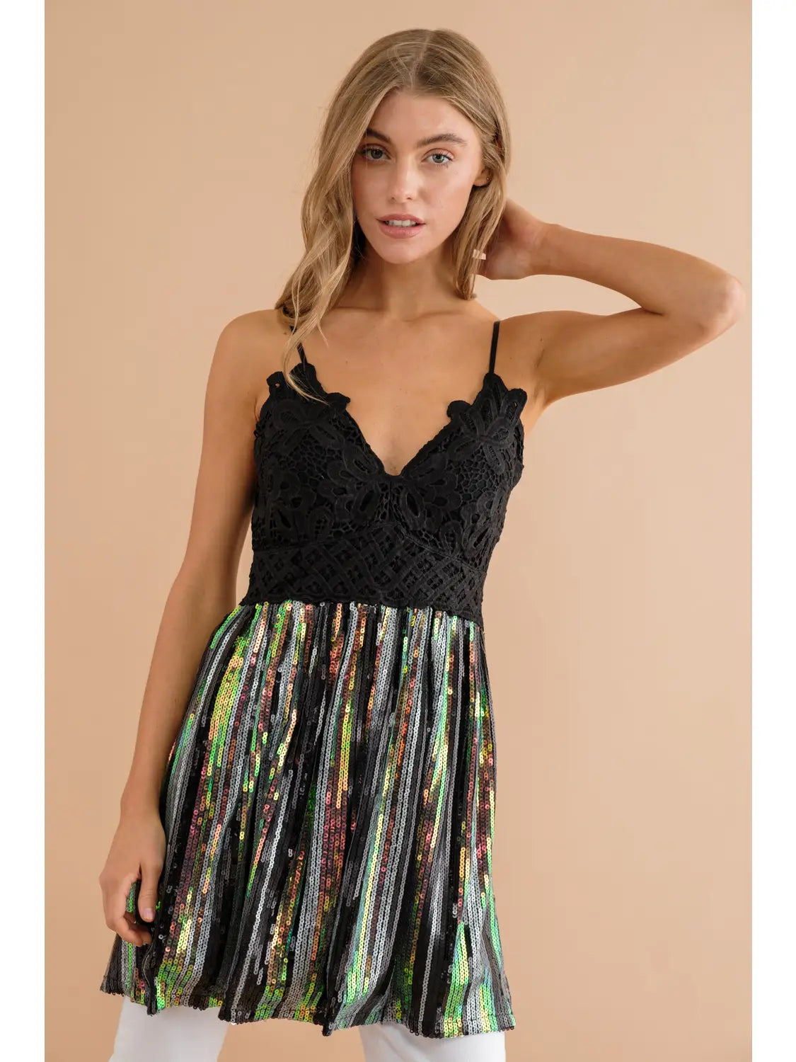 Retro Sequin Tank Top